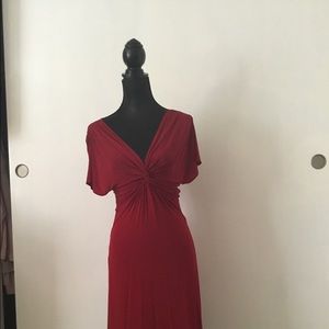 BCBG Nylon Double V Dress